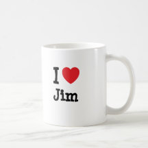 Liebe I Jim-Herzgewohnheit personalisiert Kaffee Tassen