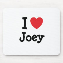 Liebe I Joey Herz T-Shirt Mauspad
