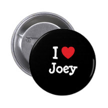 Liebe I Joey Herzgewohnheit personalisiert Button