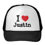 Liebe I Justin-Herz T-Shirt Truckerkappe
