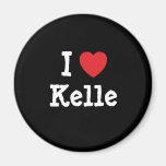 Liebe I Kelle Herz T-Shirt Magnete