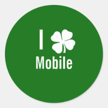 Liebe I (Kleeblatt) beweglicher Tag St. Patricks Runder Aufkleber
