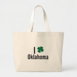 Liebe I (Kleeblatt) Tag Oklahoma-St. Patricks Leinentaschen