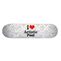 Liebe I künstlerisches Pool Personalisiertes Skateboard