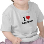 Liebe I Lacrosse-Herzgewohnheit personalisiert Shirts