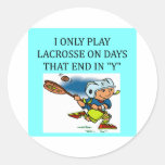 Liebe I Lacrosse Runde Sticker