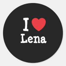 Liebe I Lena-Herz T-Shirt Aufkleber