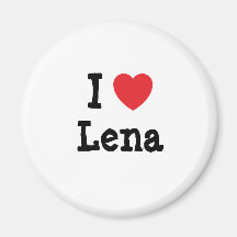 Liebe I Lena-Herz T-Shirt Kühlschrankmagnete