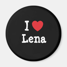 Liebe I Lena-Herz T-Shirt Kühlschrankmagnete