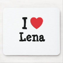 Liebe I Lena-Herz T-Shirt Mauspad
