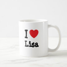 Liebe I Lisa-Herz T-Shirt Kaffee Tassen
