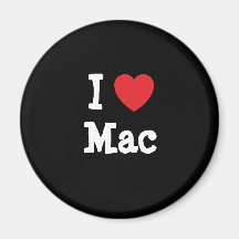 Liebe I Mac-Herzgewohnheit personalisiert Magnete