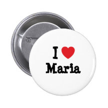 Liebe I Maria-Herz T-Shirt Anstecknadelbutton