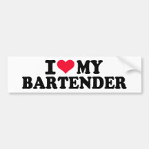 Liebe I mein Barkeeper Autosticker