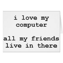 Liebe I mein Computer Grußkarten