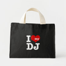 Liebe I mein DJ Leinentasche