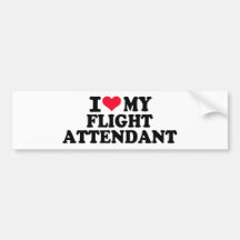 Liebe I mein Flugbegleiter Auto Aufkleber