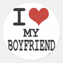 Liebe I mein Freund Runde Sticker