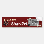 Liebe I mein Shar-pei Stoßaufkleber Auto Aufkleber