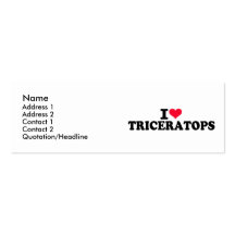 Liebe I mein Triceratops Visitenkarten Vorlagen