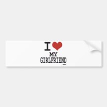 Liebe I meine Freundin Auto Sticker