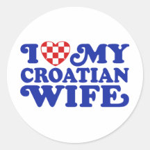 Liebe I meine kroatische Ehefrau Aufkleber