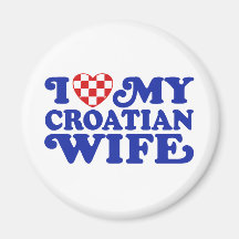 Liebe I meine kroatische Ehefrau Magnete