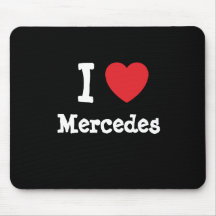 Liebe I Mercedes-Herz T-Shirt Mauspads