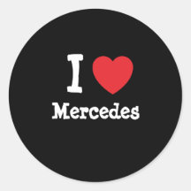 Liebe I Mercedes-Herz T-Shirt Stickers