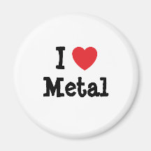 Liebe I Metallherzgewohnheit personalisiert Magnets