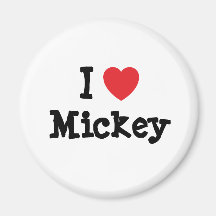 Liebe I Mickey Herz T-Shirt Magnete