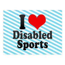 Liebe I mit Behinderung Sport Postkarte