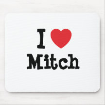 Liebe I Mitch Herzgewohnheit personalisiert Mauspads