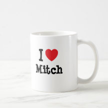 Liebe I Mitch Herzgewohnheit personalisiert Kaffee Tasse