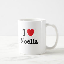 Liebe I Noelia Herz T-Shirt Kaffeetassen