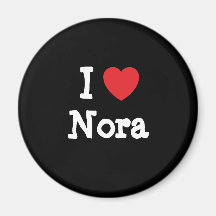 Liebe I Nora-Herz T-Shirt Magnets