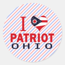 Liebe I Patriot, Ohio Runde Aufkleber