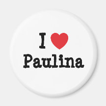 Liebe I Paulina-Herz T-Shirt Magnete