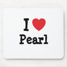 Liebe I Perlen-Herz T-Shirt Mousepads