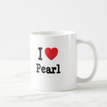 Liebe I Perlen-Herz T-Shirt Tee Tassen