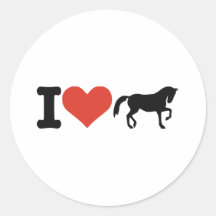 Liebe I Pferde Runder Sticker