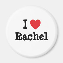 Liebe I Rachel-Herz T-Shirt Magnete