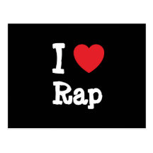 Liebe I Rap-Herzgewohnheit personalisiert Postkarten