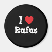 Liebe I Rufus Herzgewohnheit personalisiert Magnets