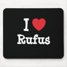 Liebe I Rufus Herzgewohnheit personalisiert Mousepads