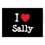Liebe I Sally-Herz T-Shirt Grußkarten