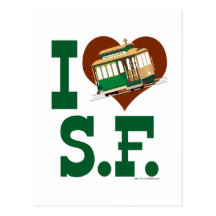 Liebe I San Francisco Drahtseilbahnen Postkarten