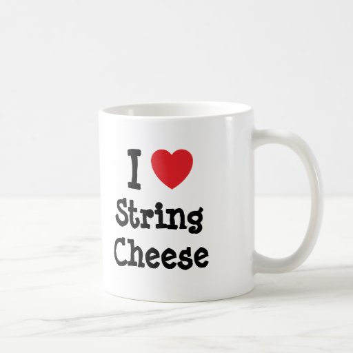 Liebe I Schnur-Käseherz T-Shirt Tasse