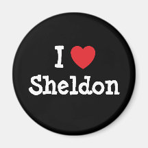 Liebe I Sheldon Herzgewohnheit personalisiert Magnets