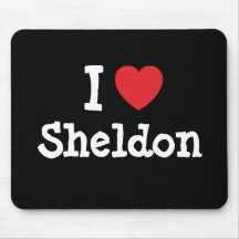 Liebe I Sheldon Herzgewohnheit personalisiert Mauspads